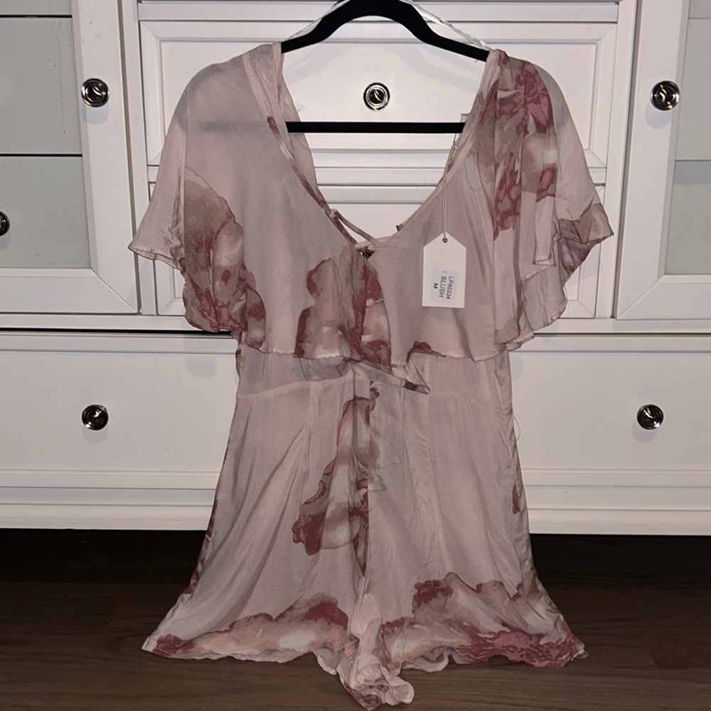 NWT Lunik Pink Floral Romper - Picture 3 of 6